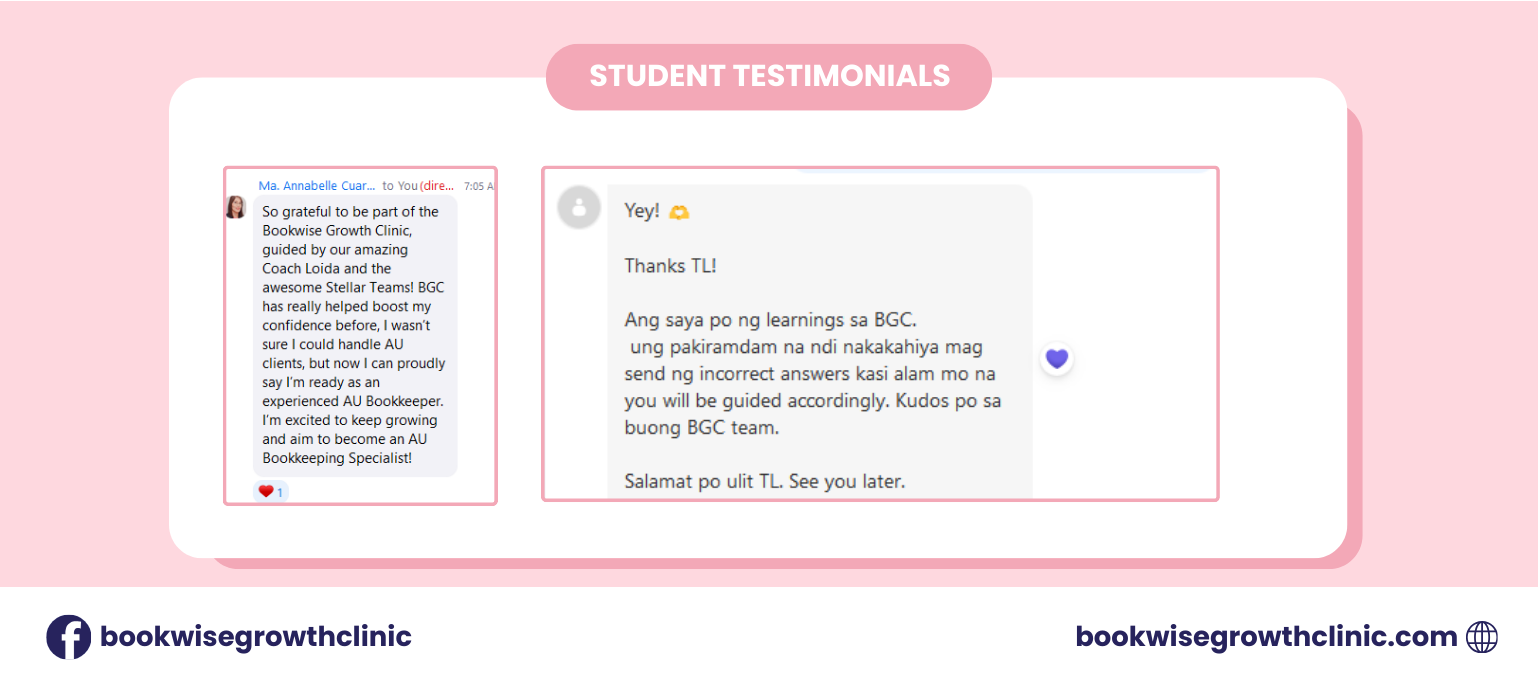 STUDENT TESTIMONIALS 1